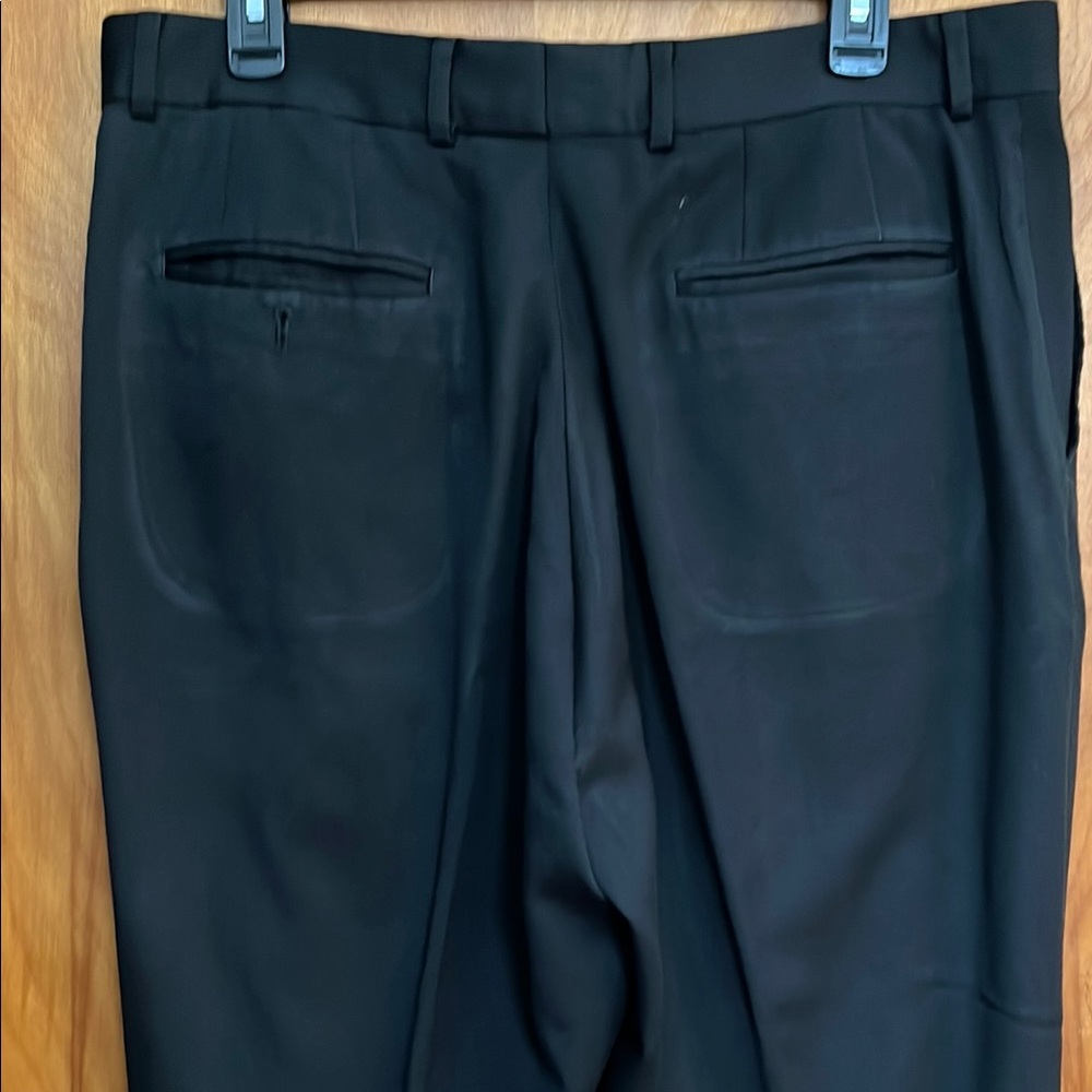 JF J.Ferrar Classic Black Dress Pants Size 38 X 40 Zipper button Front - Picture 5 of 7